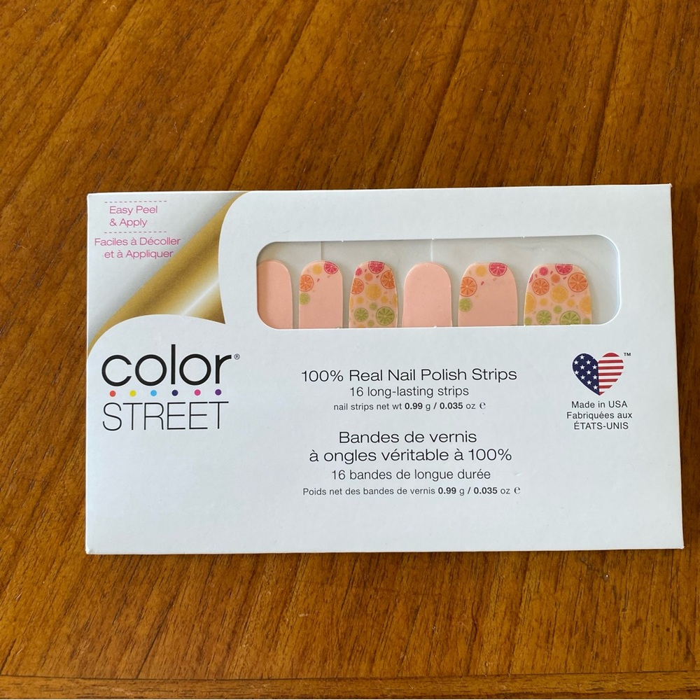 4/$25 Color Street Nail Polish Strips NWT “Main Squeeze”